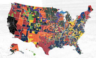 Illustration for article titled NFL Fans By U.S. County, According to Twitter